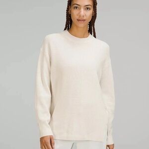 Lulu Lemon Merino Wool Boend Sweater Womens Crewneck Ribbed Knit